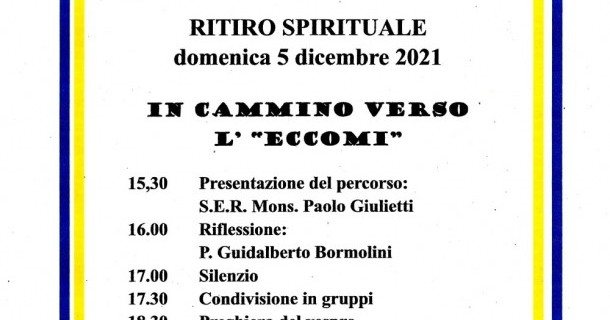 VESTIZIONE: DOMENICA  5 IL RITIRO SPIRITUALE AL CONVENTO